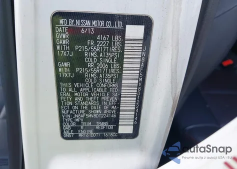 2013 Nissan Juke Sl from USA, damaged, VIN JN8AF5MV8DT224146